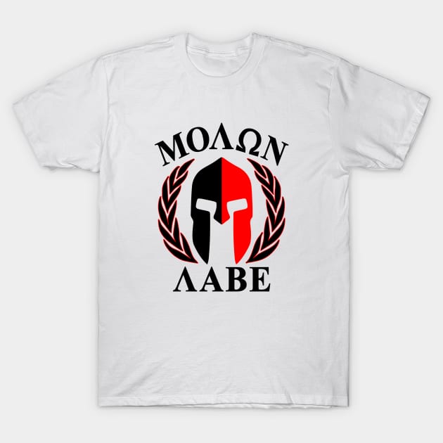 Mod.25 Molon Labe Greek Spartan T-Shirt by parashop